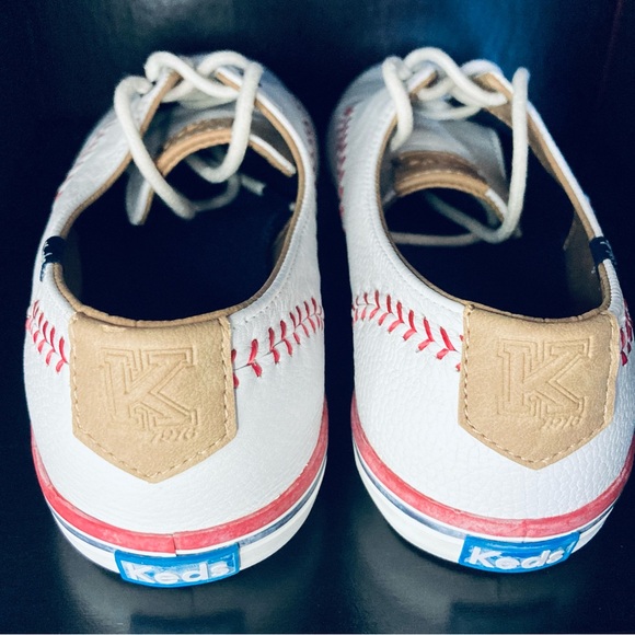 Keds Champion Pennant Baseball Sneaker White Leather Women's Size 9 - Picture 5 of 7